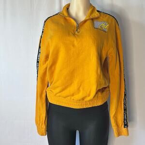 MTV Yellow Quarter Zip Pullover Sweatshirt Women’s Medium
